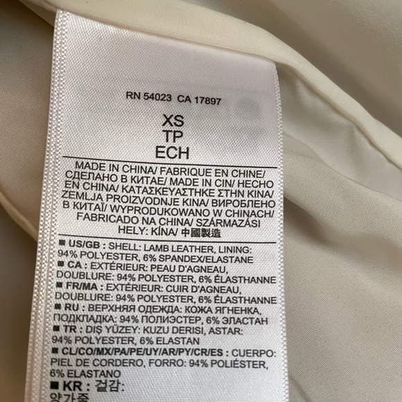 [Banana Republic] Lamb Leather Full Zip Moto Jacket - Picture 7 of 7